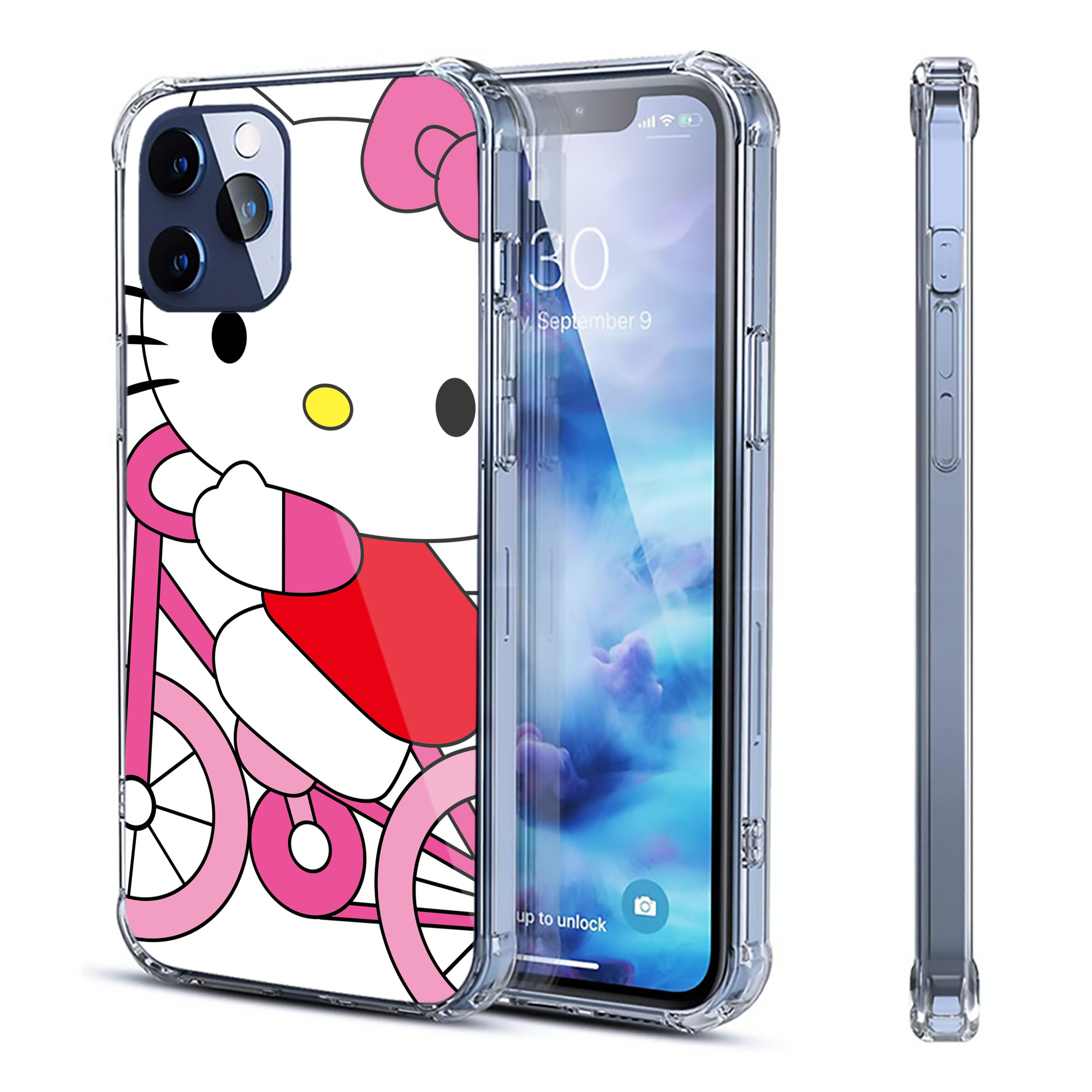 （画像用） Hello Kitty ハローキティ 【iPhone 12シリーズ対応】透明スマホケース（クリアソフトケース）